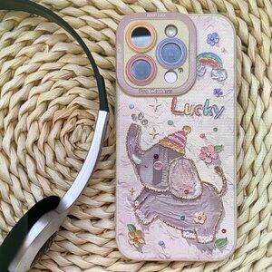 Cute Elephant Phone Case - Pink
